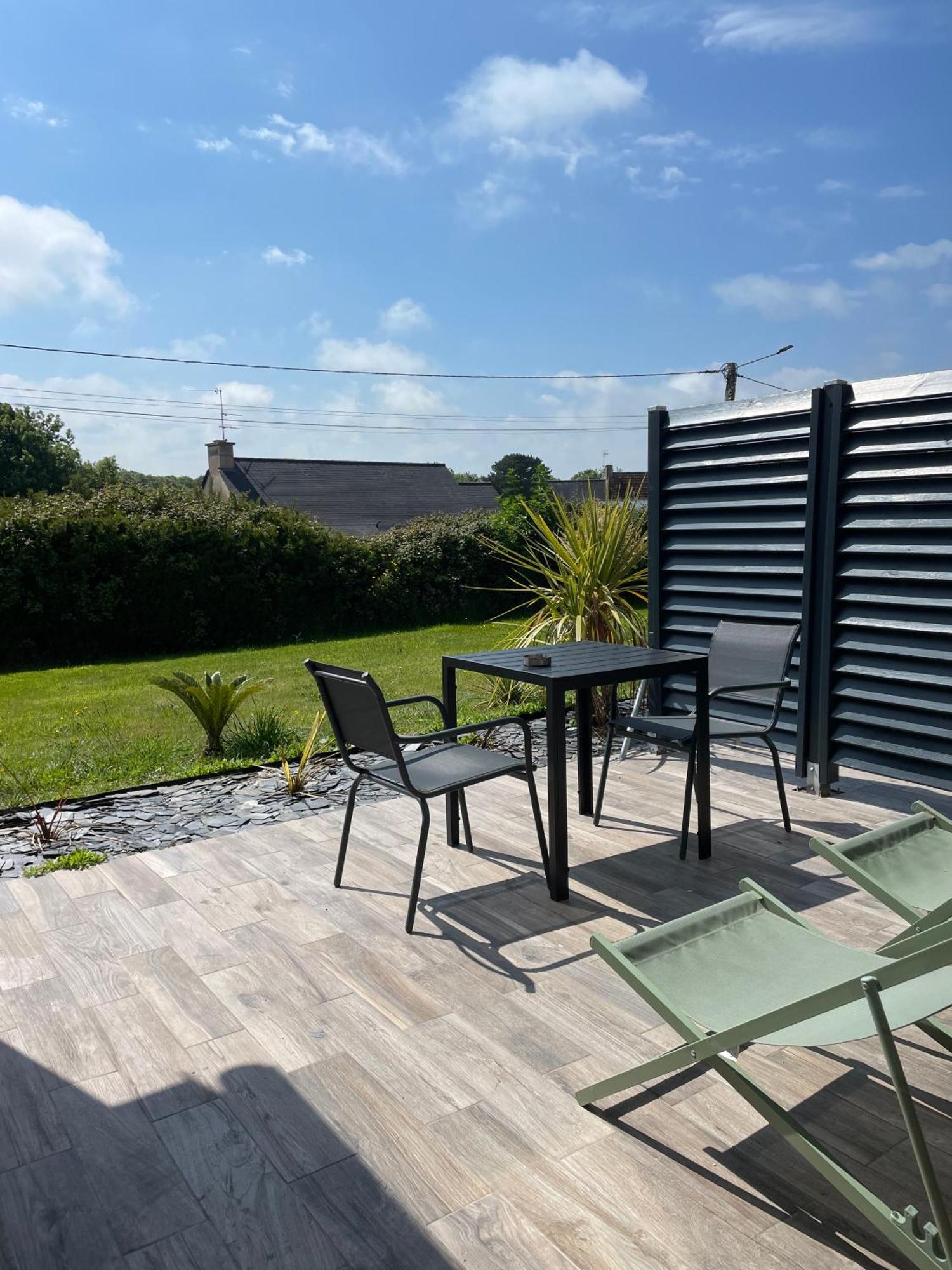 Scorfel Lodge, Maison Bleue, Terrasse, 1Km Mer トレガステル エクステリア 写真